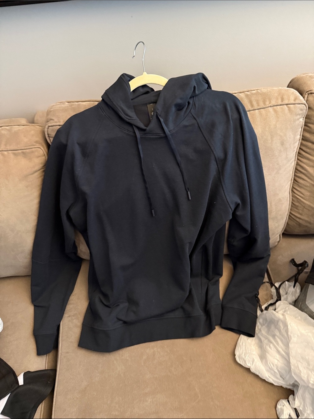 lululemon athletica Men's Black Crewneck Hoodie